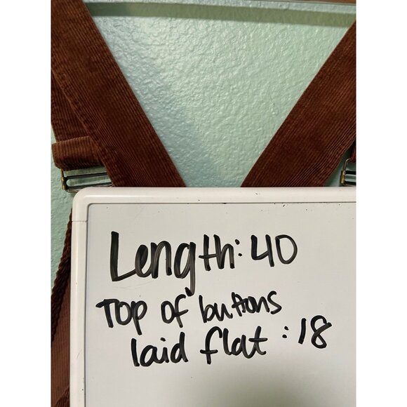 Kiel James Patrick Corduroy Pumpkin Brown Overall Skirt Dress - Picture 8 of 8